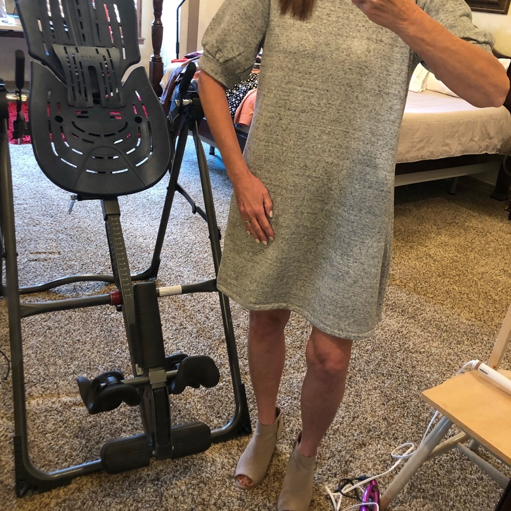 Women’s gray tweed sweatshirt dress.  Size small. Very comfortable.